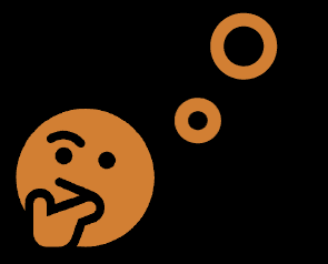 Thinking face - Orange